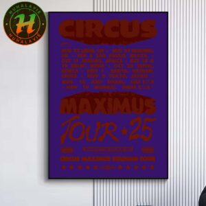 Travis Scott Circus Maximus Stadium Tour 2025 Date List Kick Off August 22th In Leeds UK Home Decor Poster Canvas