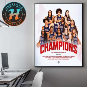 USA Women’s Basketball Champions 2025 FIBA Women Ameri Cup Home Decor Poster Canvas