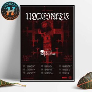 Ulcerate Through Ashen Hearts North America Tour 2025 Dates List Kicks Off In San Diego CA On October 2025 Home Decor Poster Canvas