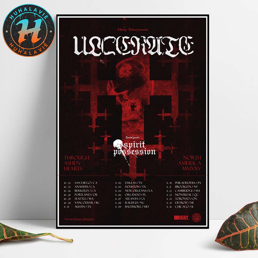 Ulcerate Through Ashen Hearts North America Tour 2025 Dates List Kicks Off In San Diego CA On October 2025 Home Decor Poster Canvas Ulcerate Through Ashen Hearts North America Tour 2025 Dates List Kicks Off In San Diego CA On October 2025 Home Decor Poster Canvas