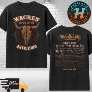 Wacken Open Air 2025 Classic Rock 2025 Exclusive Tee With Lineup On July 30-August 2 Washed T-Shirt