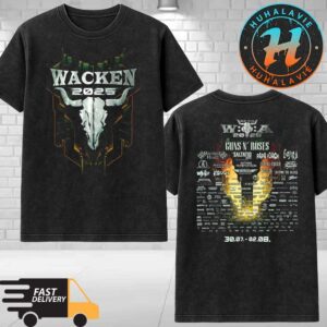 Wacken Open Air 2025 Main With Bullhead Cover Tee Festival Lineup On July 30-August 2 2025 Washed T-Shirt