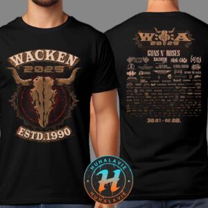 Wacken Open Air 2025 Merch Classic Rock 2025 With Lineup On July 30-August 2 Two Sided Print Unisex T-Shirt