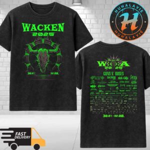 Wacken Open Air 2025 Merch Tee Stargate Festival Lineup On July 30-August 2 2025 Washed T-Shirt