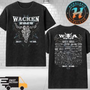 Wacken Open Air 2025 x Mechanical Bullhead Exclusive Tee Festival Lineup On July 30th–August 2nd 2025 Washed T-Shirt