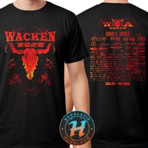 Wacken Open Air 2025 x Raven Bullhead Festival Lineup On July 30-August 2 2025 Two Sided Print Classic T-Shirt
