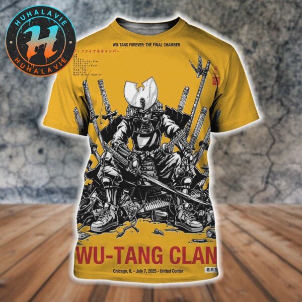 Wu Tang Clan Chicago Illinois 2025 Concert Poster On July 7 The Final Chamber 2025 At United Center All Over Print Shirt