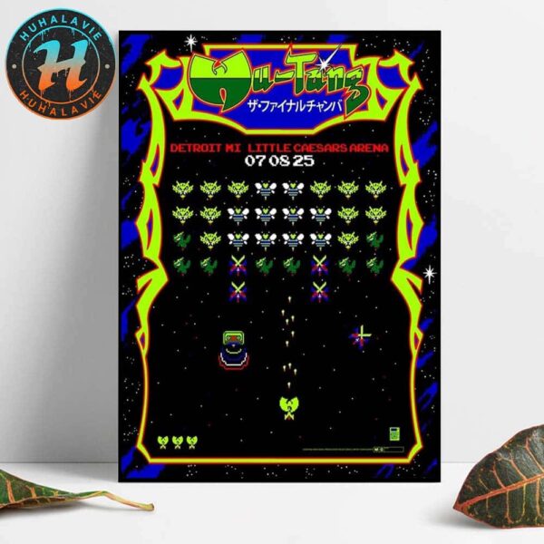 Wu Tang Clan Detroit MI Concert Poster At Little Caesars Arena On July 8 Final Chamber Tour 2025 Home Decor Poster Canvas