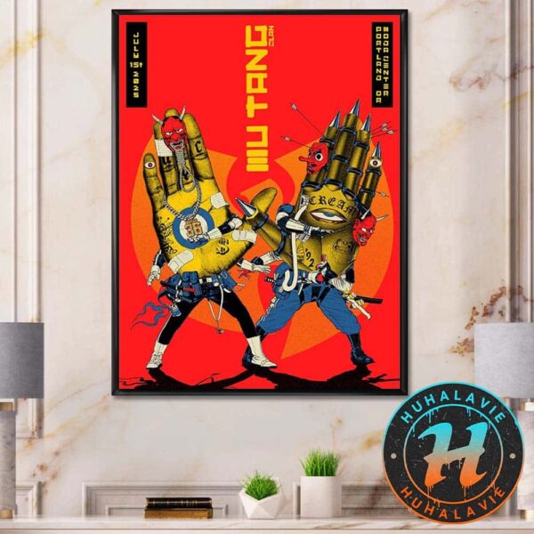 Wu-Tang Clan Portland OR Poster At Moda Center On July 1st The Final Chamber Tour 2025 Home Decor Poster Canvas