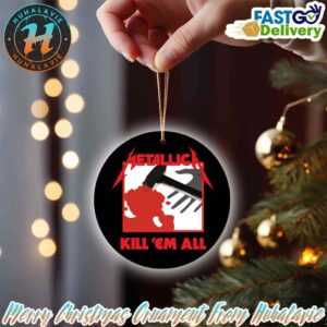 Metallica Kill Em All Album Cover 2025 Christmas Tree Decorations Ornament