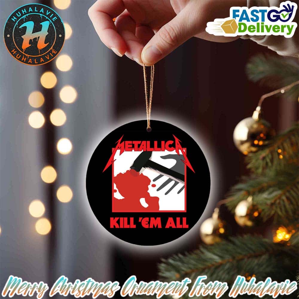 Metallica Kill Em All Album Cover 2025 Christmas Tree Decorations Ornament
