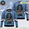 Metallica Album Cover Ride The Lightning Skeleton Santa On The Electric Chair Iconic 2025 Holiday Ugly Christmas Sweater