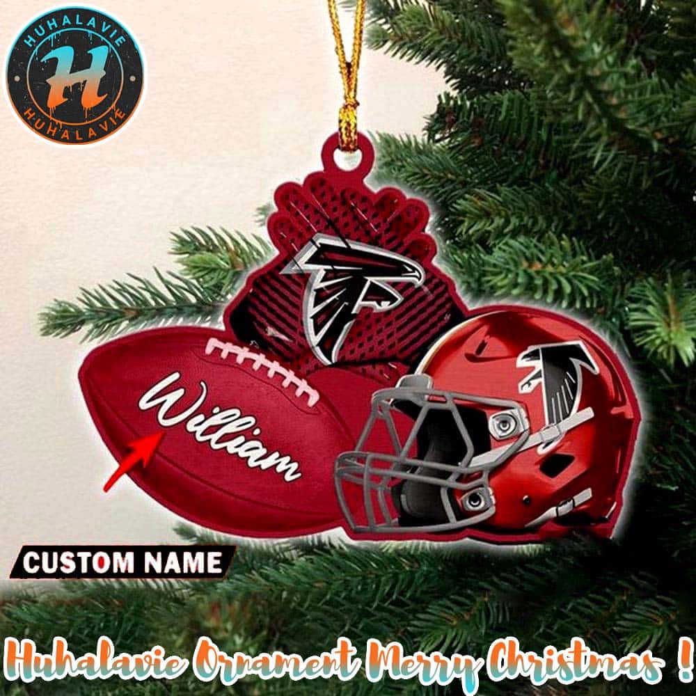 Atlanta Falcons NFL Helmet Custom Name 2025 Holiday Christmas Ornament Atlanta Falcons NFL Helmet Custom Name 2025 Holiday Christmas Ornament