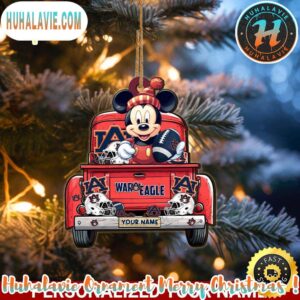 Auburn Tigers NFL x Mickey Mouse Ornament Christmas 2025 Family Memory Ornament