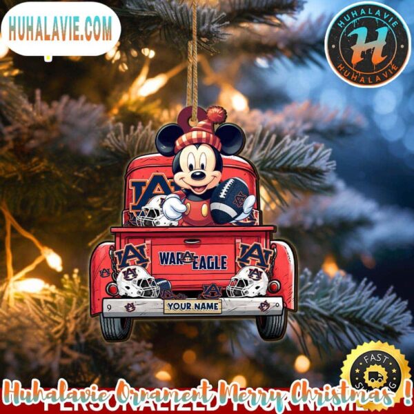 Auburn Tigers NFL x Mickey Mouse Ornament Christmas 2025 Family Memory Ornament