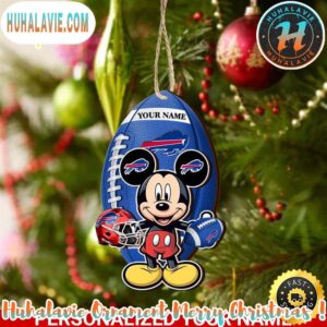 Buffalo Bills And Mickey Mouse Personalized Christmas 2025 Tree Decoration Holiday Christmas NFL Ornament