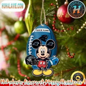 Carolina Panthers And Mickey Mouse Personalized Christmas 2025 Tree Decoration Holiday Christmas NFL Ornament