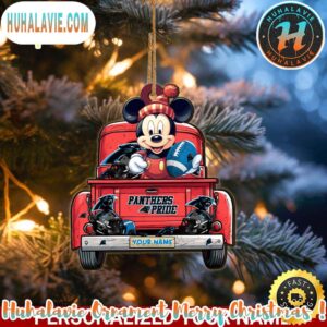 Carolina Panthers NFL x Mickey Mouse Ornament Christmas 2025 Family Memory Ornament