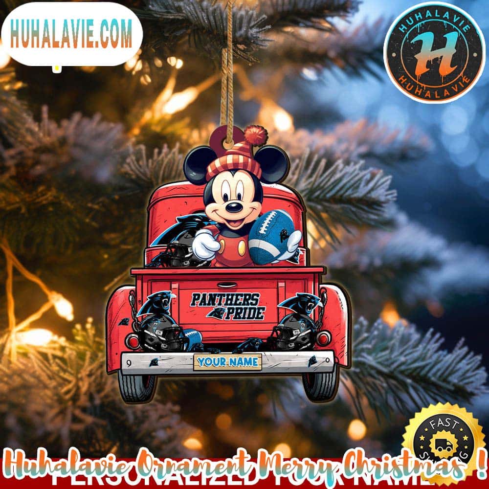 Carolina Panthers NFL x Mickey Mouse Ornament Christmas 2025 Family Memory Ornament Carolina Panthers NFL x Mickey Mouse Ornament Christmas 2025 Family Memory Ornament