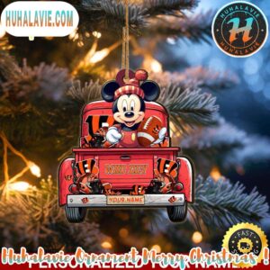 Cincinnati Bengals NFL x Mickey Mouse Ornament Christmas 2025 Family Memory Ornament