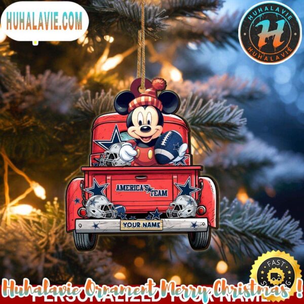 Dallas Cowboys NFL x Mickey Mouse Ornament Christmas 2025 Family Memory Ornament