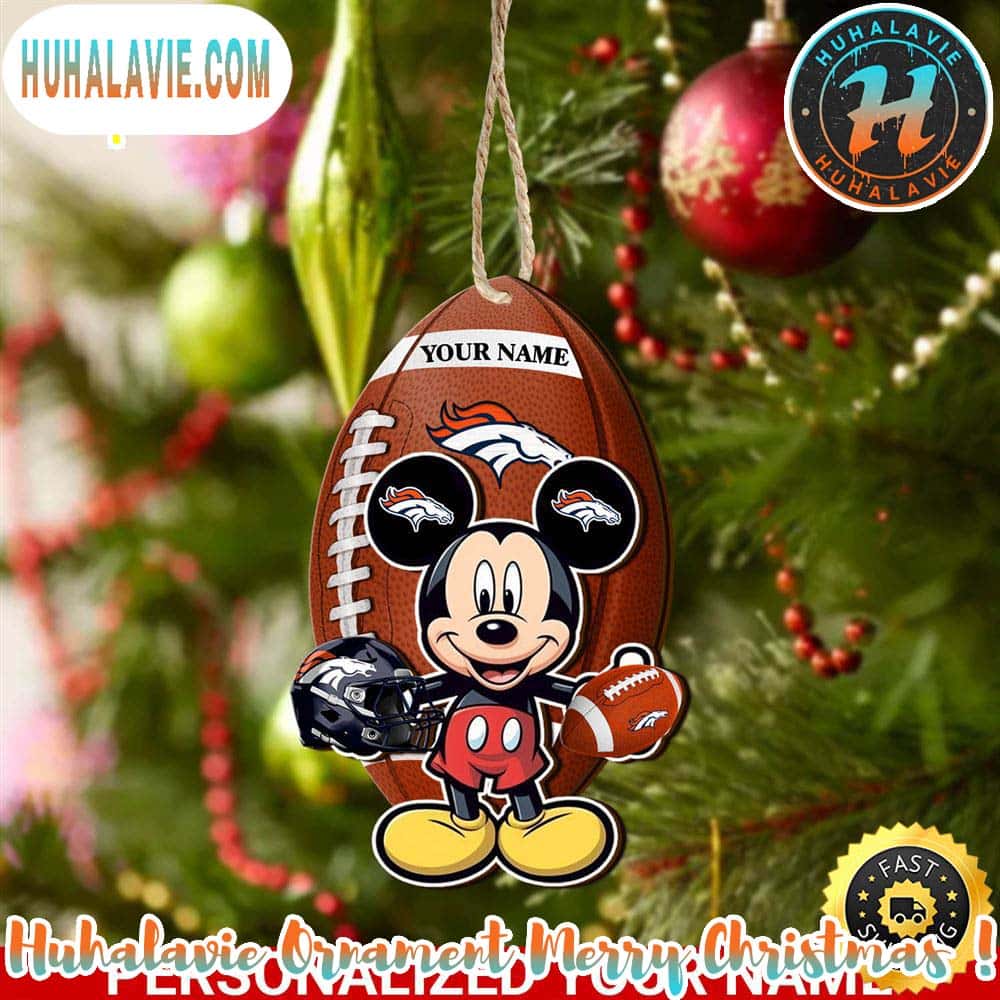 Denver Broncos And Mickey Mouse Personalized Christmas 2025 Tree Decoration Holiday Christmas NFL Ornament Denver Broncos And Mickey Mouse Personalized Christmas 2025 Tree Decoration Holiday Christmas NFL Ornament