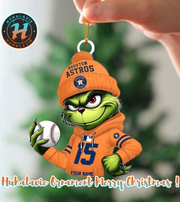 Grinch x Houston Astros MLB Personalized Christmas 2025 Tree Decoration Holiday Christmas Ornament