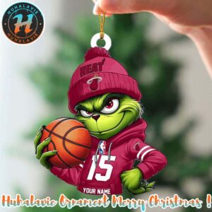 Grinch x Miami Heat NBA Merry Christmas 2025 Ornament Gift