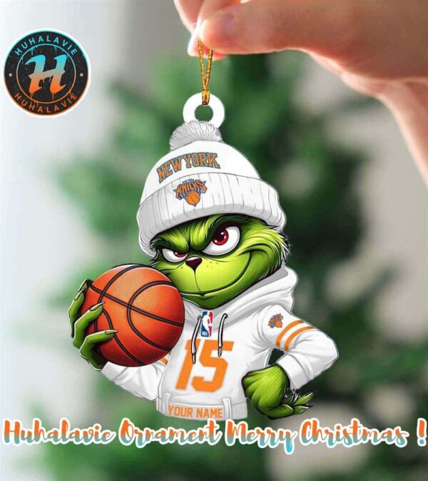 Grinch x New York Knicks NBA Merry Christmas 2025 Ornament Gift