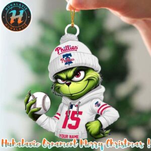 Grinch x Philadelphia Phillies MLB Christmas 2025 Tree Decoration Ornament