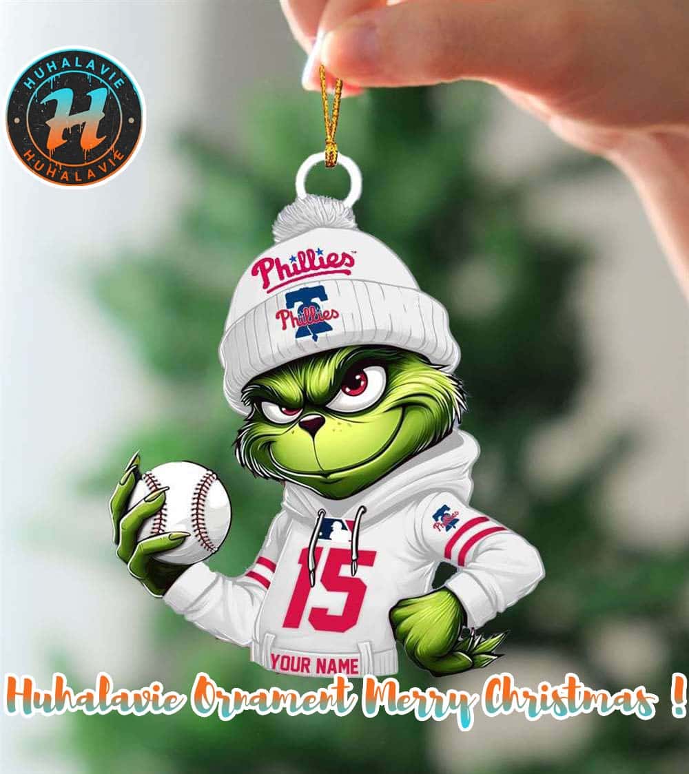 Grinch x Philadelphia Phillies MLB Christmas 2025 Tree Decoration Ornament