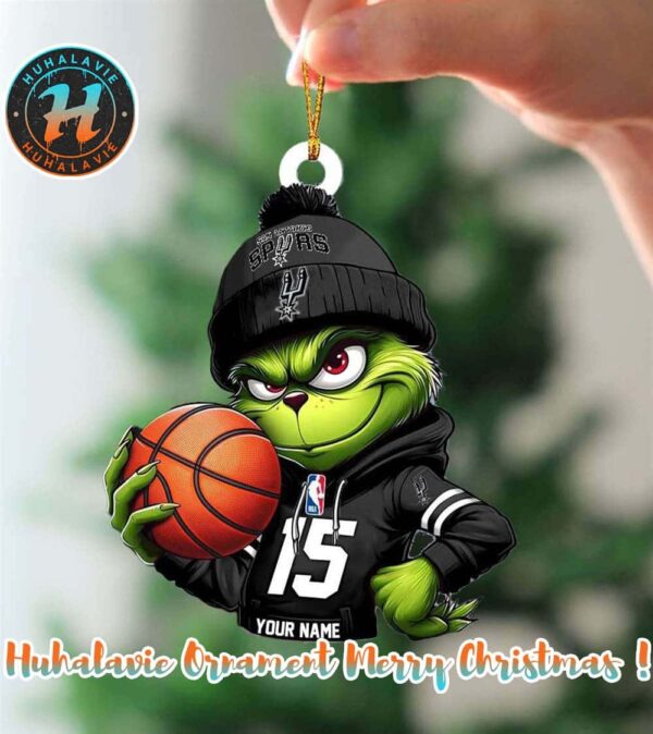 Grinch x San Antonio Spurs NBA Christmas 2025 Tree Decoration Ornament