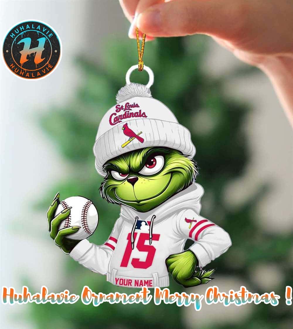 Grinch x St Louis Cardinals MLB Decoration 2025 Holiday Christmas Ornament