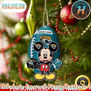 Jacksonville Jaguars And Mickey Mouse Personalized Christmas 2025 Tree Decoration Holiday Christmas NFL Ornament
