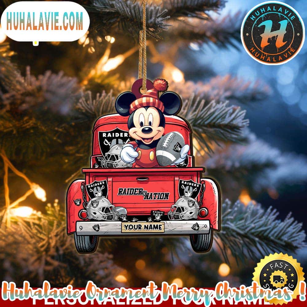 Las Vegas Raiders NFL x Mickey Mouse Ornament Christmas 2025 Family Memory Ornament Las Vegas Raiders NFL x Mickey Mouse Ornament Christmas 2025 Family Memory Ornament
