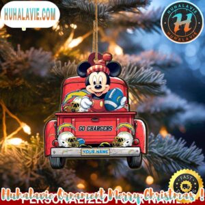 Los Angeles Chargers NFL x Mickey Mouse Ornament Christmas 2025 Family Memory Ornament