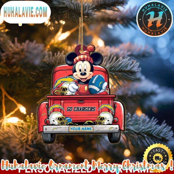 Los Angeles Chargers NFL x Mickey Mouse Ornament Christmas 2025 Family Memory Ornament