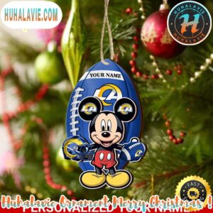 Los Angeles Rams And Mickey Mouse Personalized Christmas 2025 Tree Decoration Holiday Christmas NFL Ornament