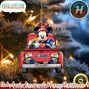 Los Angeles Rams NFL x Mickey Mouse Ornament Christmas 2025 Family Memory Ornament