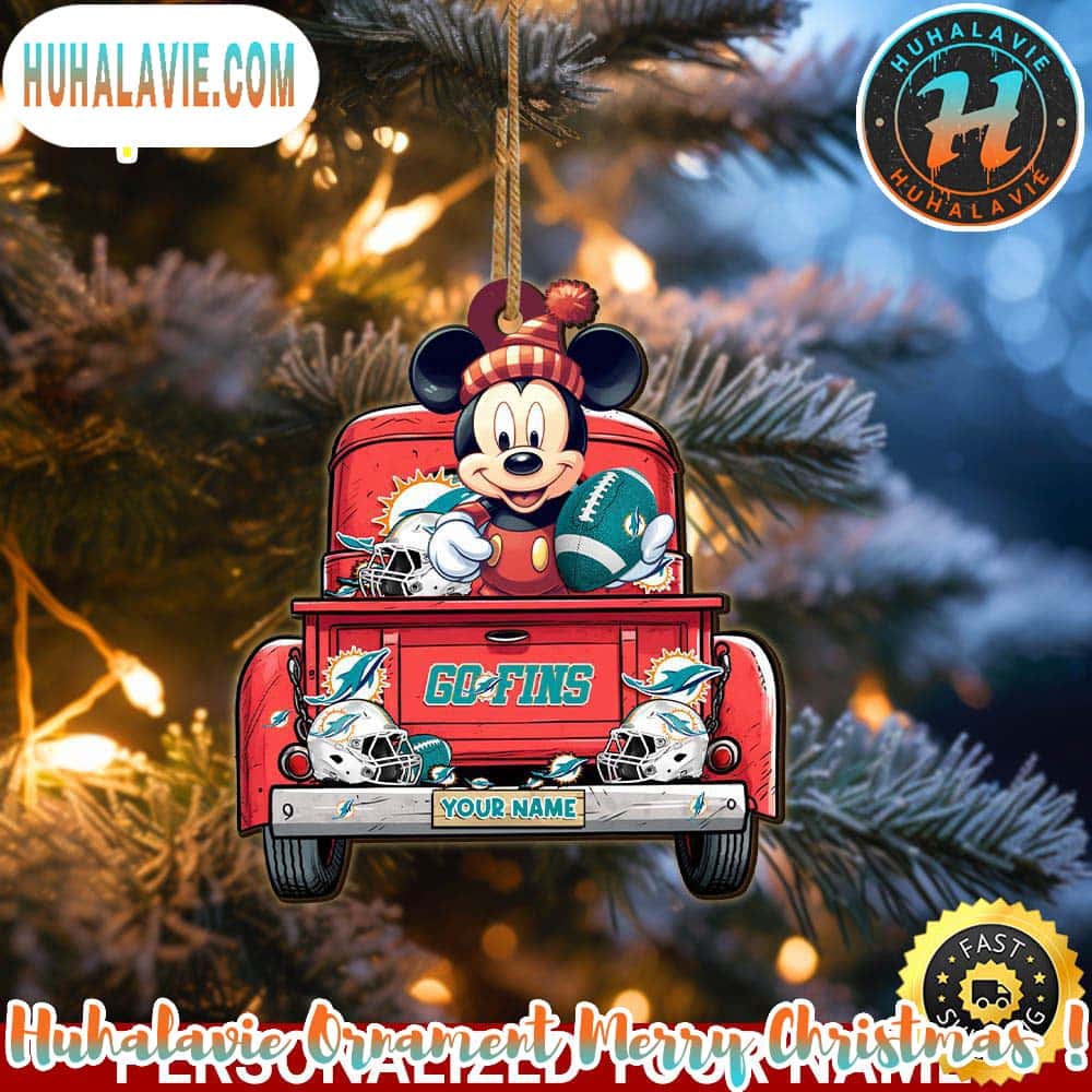 Miami Dolphins NFL x Mickey Mouse Ornament Christmas 2025 Family Memory Ornament Miami Dolphins NFL x Mickey Mouse Ornament Christmas 2025 Family Memory Ornament