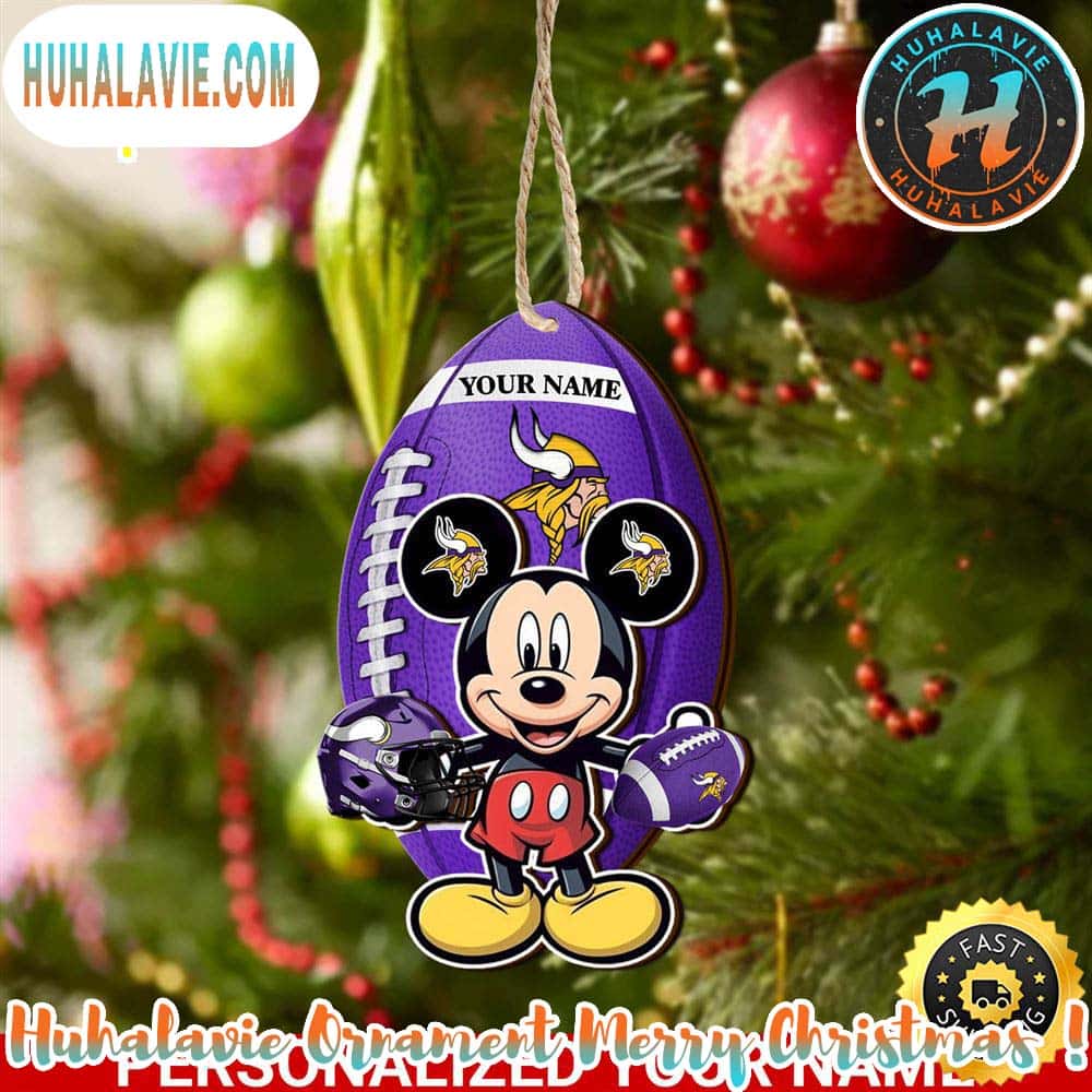Minnesota Vikings And Mickey Mouse Personalized Christmas 2025 Tree Decoration Holiday Christmas NFL Ornament Minnesota Vikings And Mickey Mouse Personalized Christmas 2025 Tree Decoration Holiday Christmas NFL Ornament