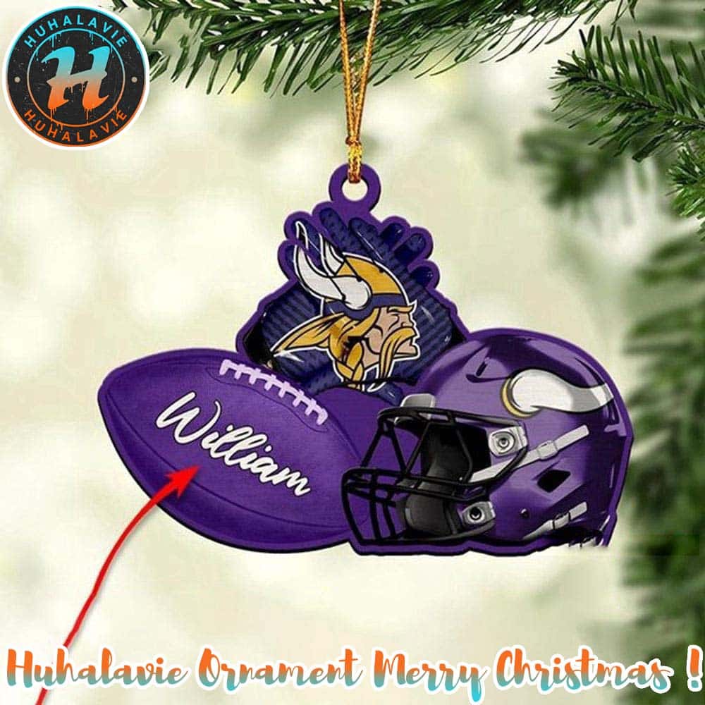 Minnesota Vikings NFL Helmet Xmas 2025 Holiday Ornament Minnesota Vikings NFL Helmet Xmas 2025 Holiday Ornament