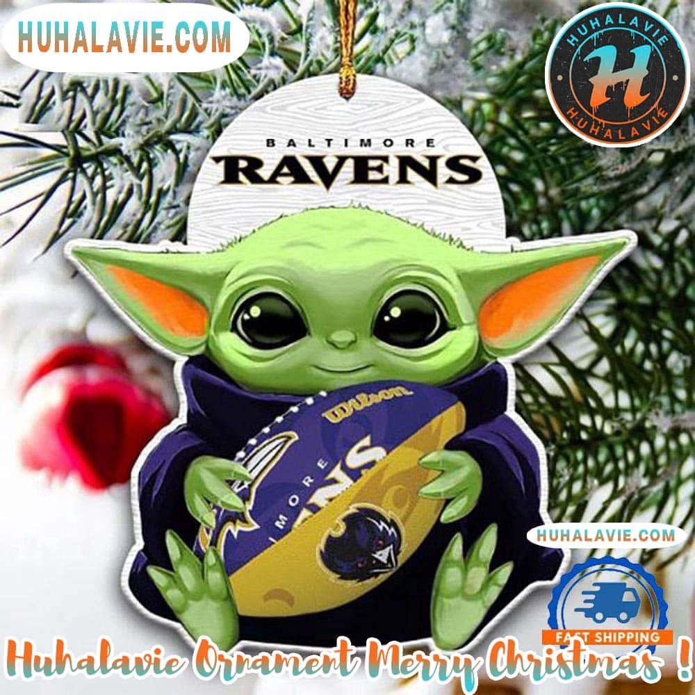 NFL Baltimore Ravens Special x Baby Yoda Star Wars Movies Xmas 2025 Holiday Football Ornament NFL Baltimore Ravens Special x Baby Yoda Star Wars Movies Xmas 2025 Holiday Football Ornament