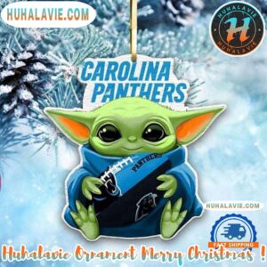 NFL Carolina Panthers Special x Baby Yoda Star Wars Movies Xmas 2025 Holiday Ornament