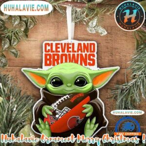 NFL Cleveland Browns Special Baby Yoda Star Wars Movies Christmas Gifts Tree Decorations 2025 Ornament