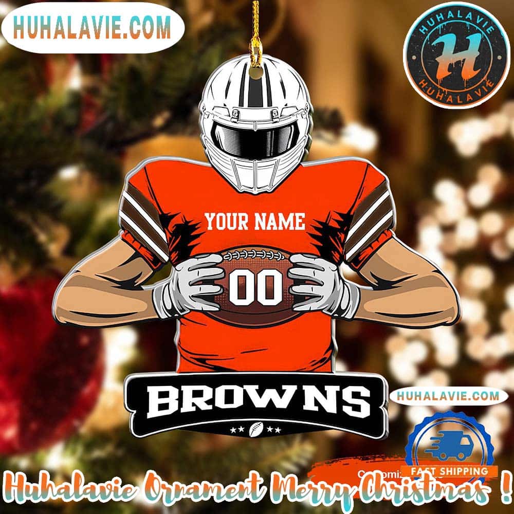 NFL Cleveland Browns Special Football Game Player Christmas Gifts Tree Decorations 2025 Ornament NFL Cleveland Browns Special Football Game Player Christmas Gifts Tree Decorations 2025 Ornament