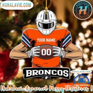 NFL Denver Broncos Special Football Game Player Ornament Custom Your Family Name 2025