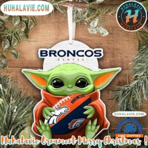 NFL Denver Broncos Special x Baby Yoda Star Wars Movies Ornament Custom Your Family Name 2025