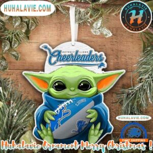 NFL Detroit Lions Special x Baby Yoda Star Wars Movies Ornament Custom Your Family Name 2025