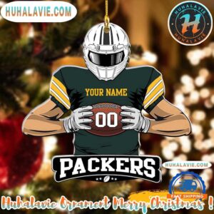 NFL Green Bay Packers Special Football Game Player Ornament Custom Your Family Name 2025